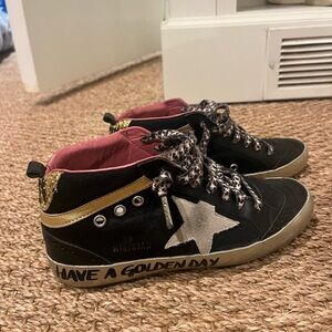 Golden Goose Black Mid Stars